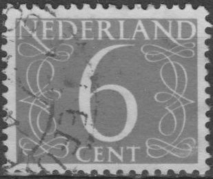 Holanda 1953 Scott 342 Sello Serie Numeros 10c usado Stamps Netherlands Holland Hollande Olanda  
